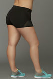 Perferated Black Cardio Shorts in 3X-4X