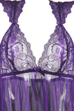 Violet Paisley Babydoll and Thong in 3X-4X