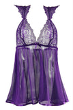Violet Paisley Babydoll and Thong in 3X-4X
