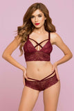 Merlot Rose Lace Panty in M