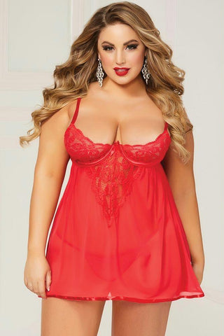 Cardinal Shelf Cup Babydoll in OSXL