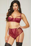 Merlot Bra and High Waist Panty in M