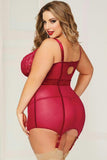 Red Red Wine Chemise and Thong in 3X-4X