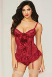 Crushed Velvet Bustier & Panty in S