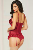 Crushed Velvet Bustier & Panty in L