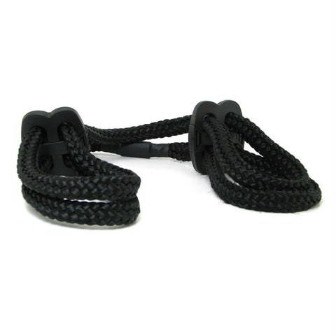 Japanese Silk Love Rope Wrist Cuffs in Black