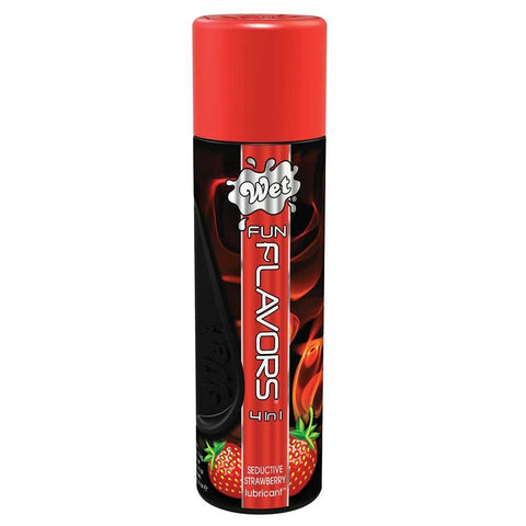 Fun Flavors 4-in-1 Massage Lube 4oz-121ml in Strawberry