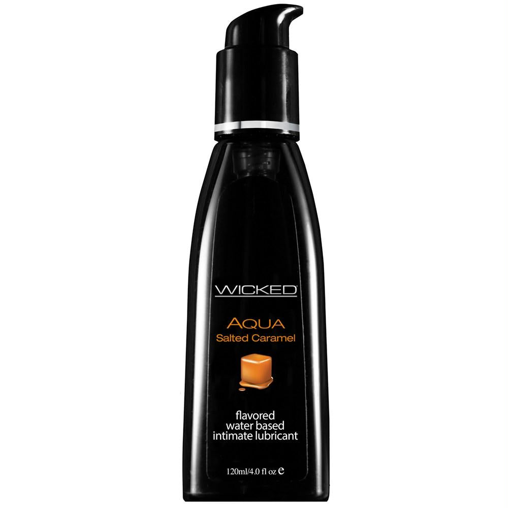Aqua Salted Caramel Flavored Lube in 4oz-120ml