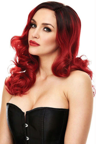Candice Wig in Red with Black