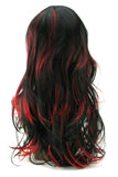 Courtney Wig in Black with Burnt Red