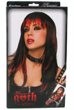 Courtney Wig in Black with Burnt Red