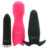 Bullet Vibrator Set with Silicone Wand & Plug Sleeves