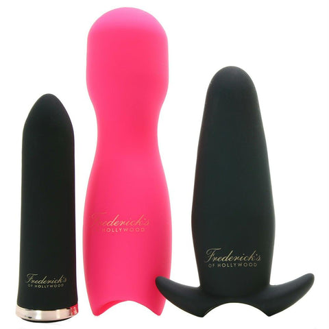 Bullet Vibrator Set with Silicone Wand & Plug Sleeves