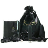 Bullet Vibrator Set with Anal Beads & Plug Sleeve in Black