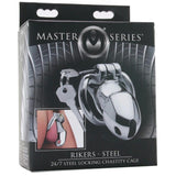 Master Series Rikers 24-7 Steel Locking Chastity Cage