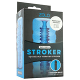 The Backdoor Squeezable Vibrating Stroker in Blue