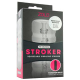 The Girlfriend Squeezable Vibrating Stroker in Clear